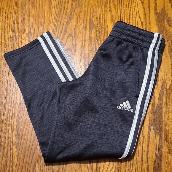 adidas Other - Adidas Kids Charcoal Joggers with White Stripes - Size Small